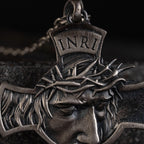 Jesus Cross 925 Sterling Silver Pendant Necklace