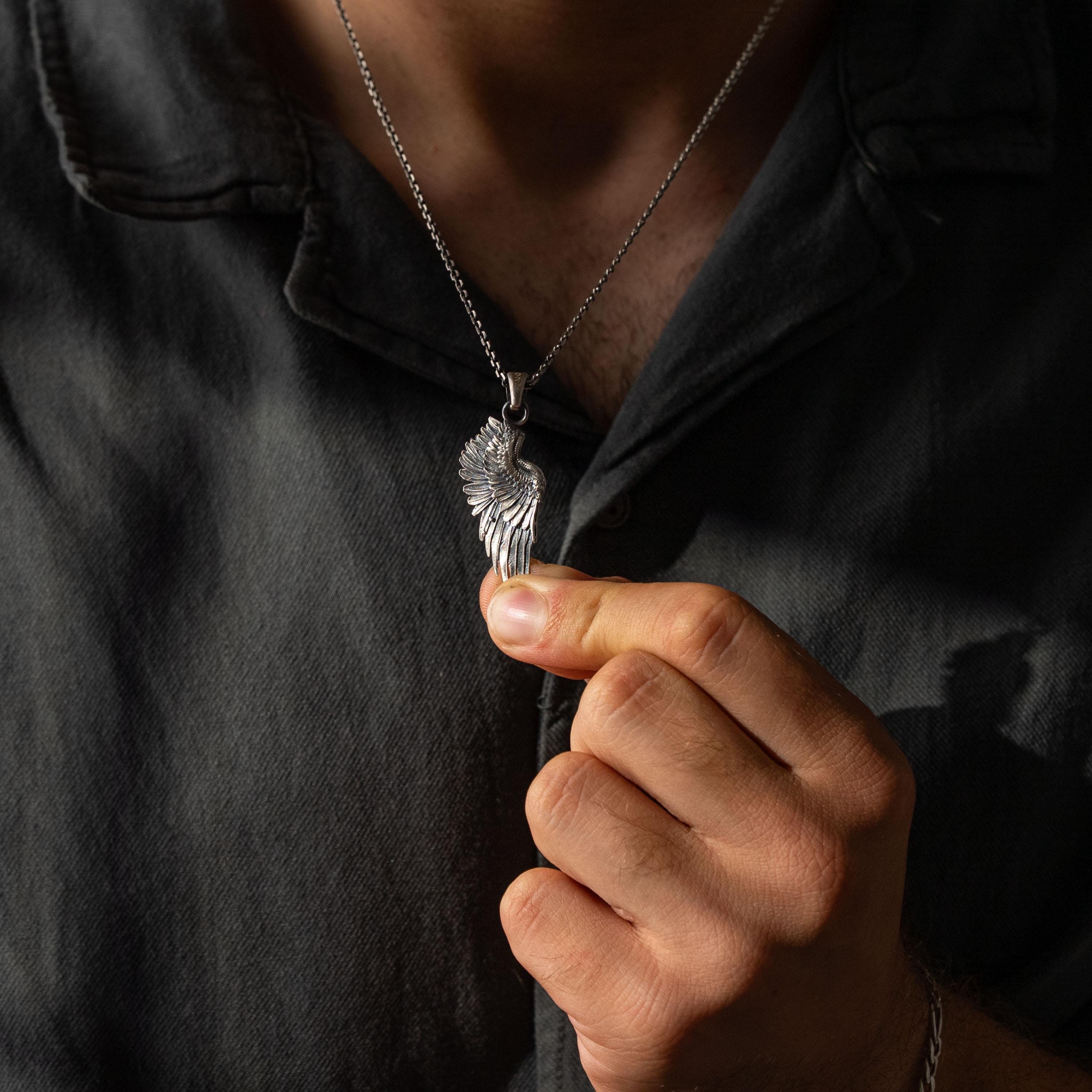 Angel Wing 925 Sterling Silver Pendant Necklace