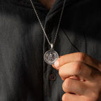 Skeleton 925 Sterling Silver Pendant Necklace