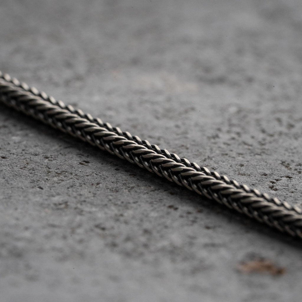 925 Sterling Silver Fox Tail Chain Necklace