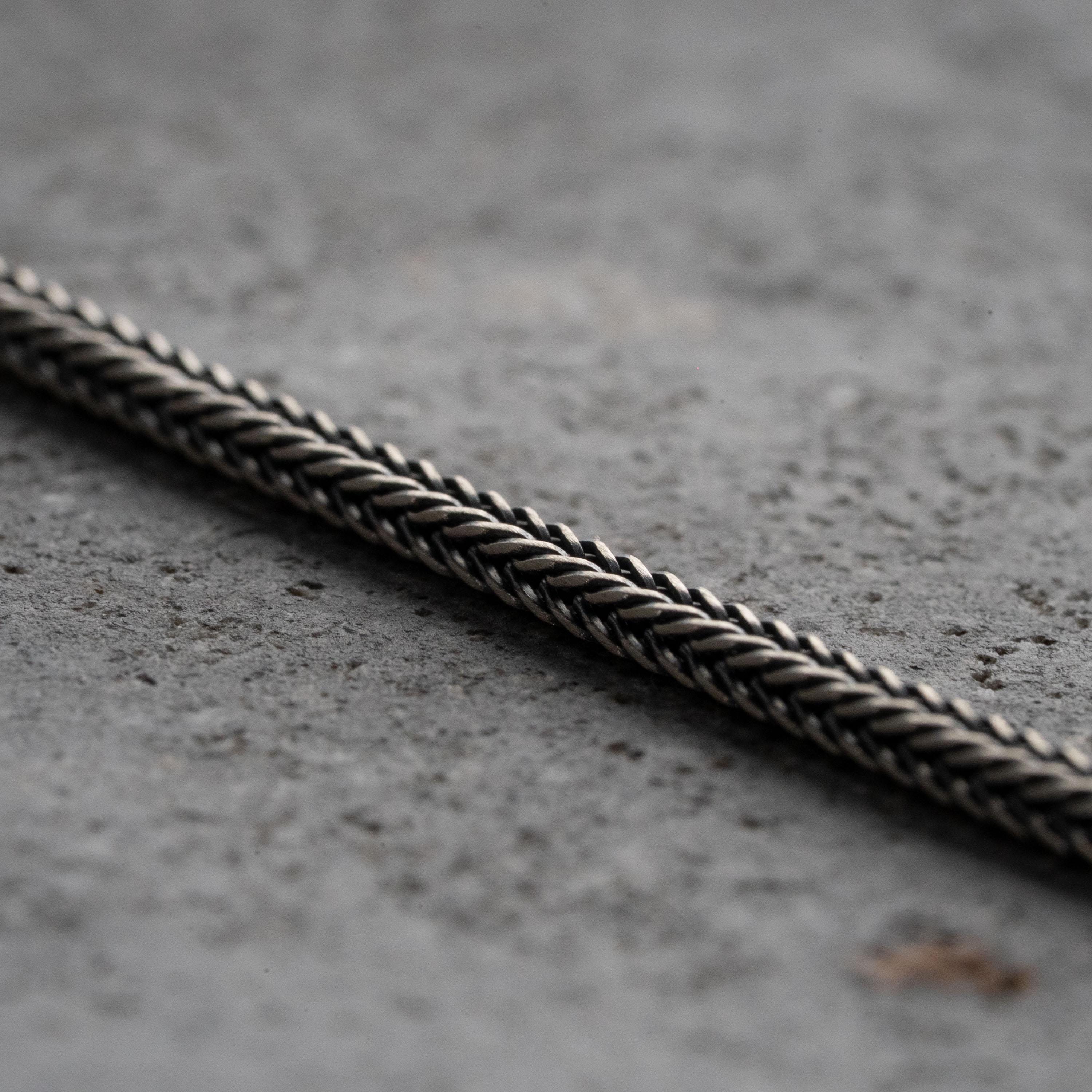 925 Sterling Silver Fox Tail Chain Necklace