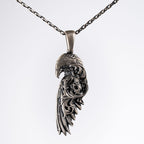 925 Sterling Silver Raven Pendant Necklace