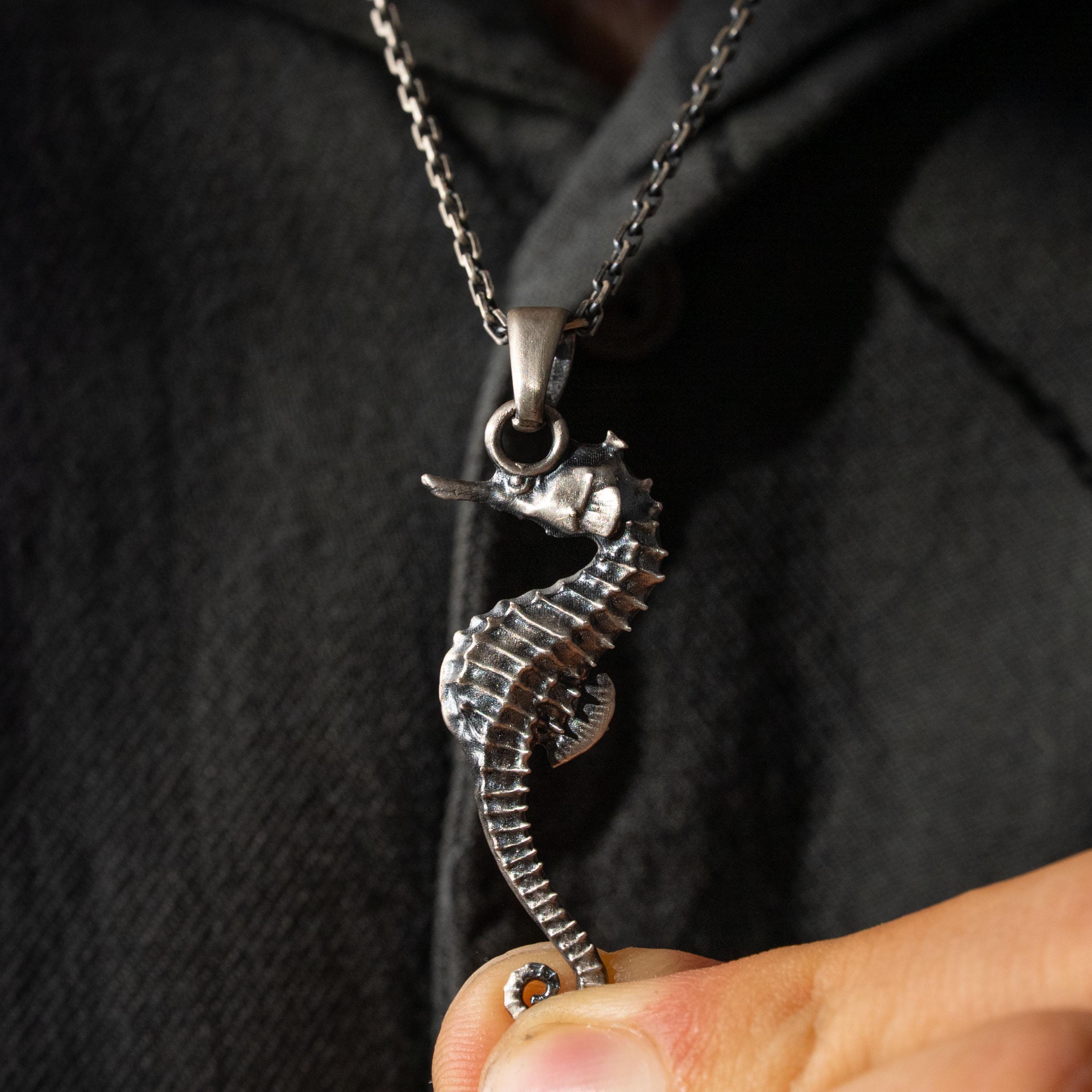 Seahorse 925 Sterling Silver Pendant Necklace