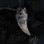 Wolf Tooth 925 Sterling Silver Pendant Necklace