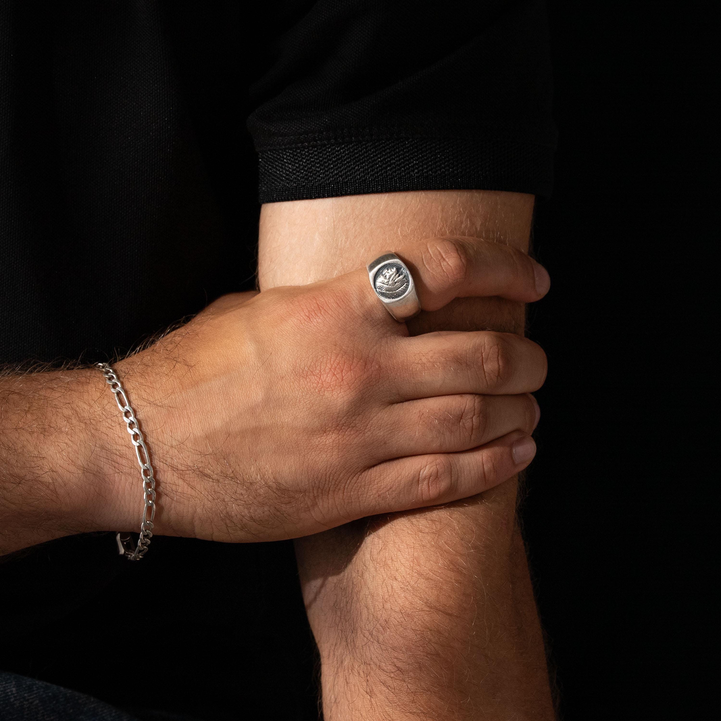 Indian Chief Sterling Silver Ring for Men