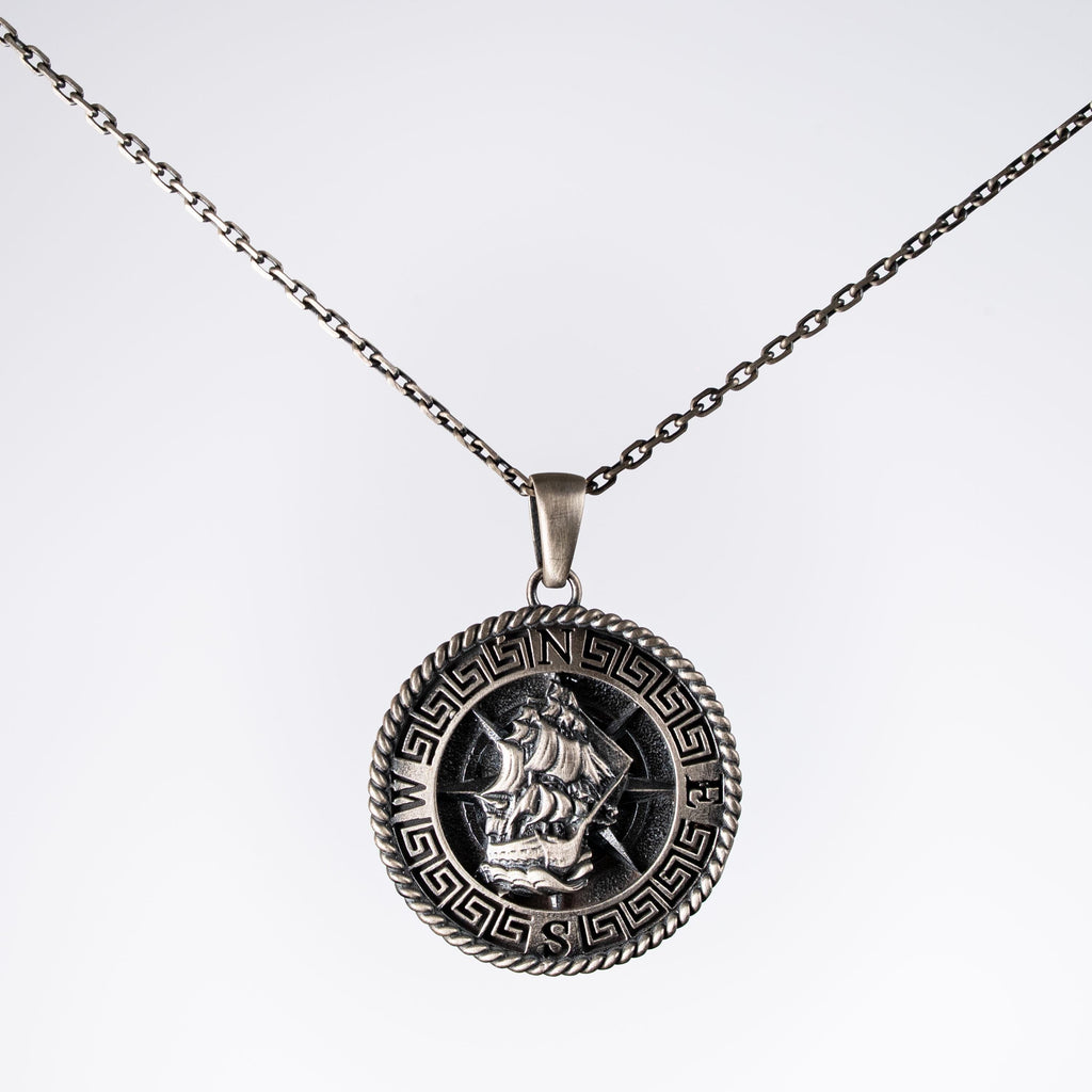 Ship 925 Sterling Silver Pendant