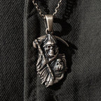 Grim Reaper 925 Sterling Silver Necklace