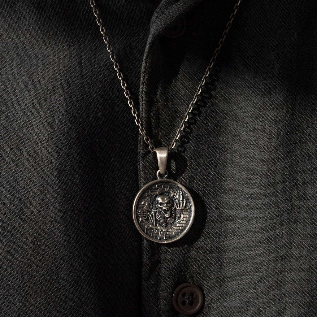 Unisex 925 Sterling Silver Skull Jewelry Set