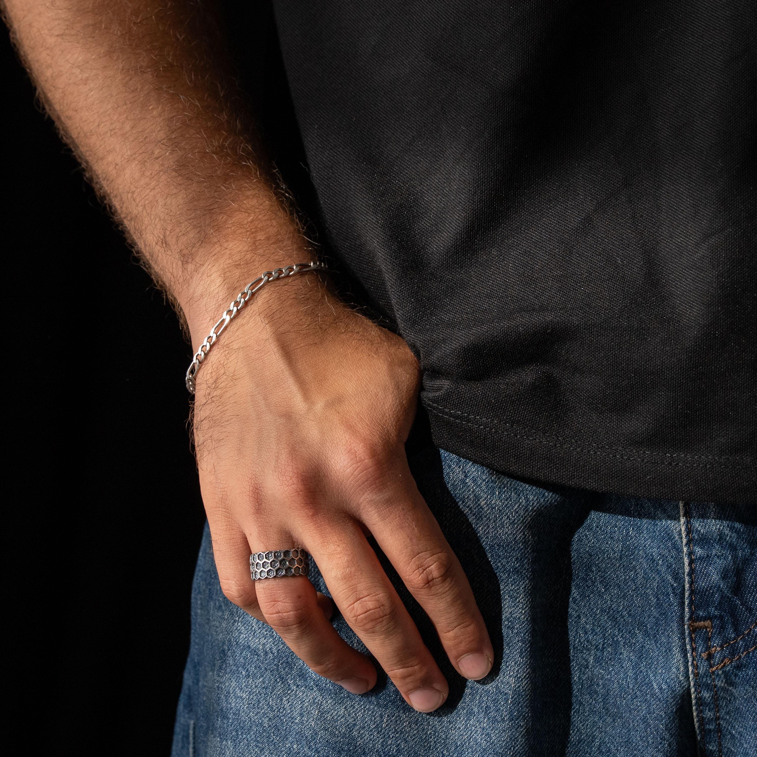 Custom Honeycomb 925 Sterling Silver Ring