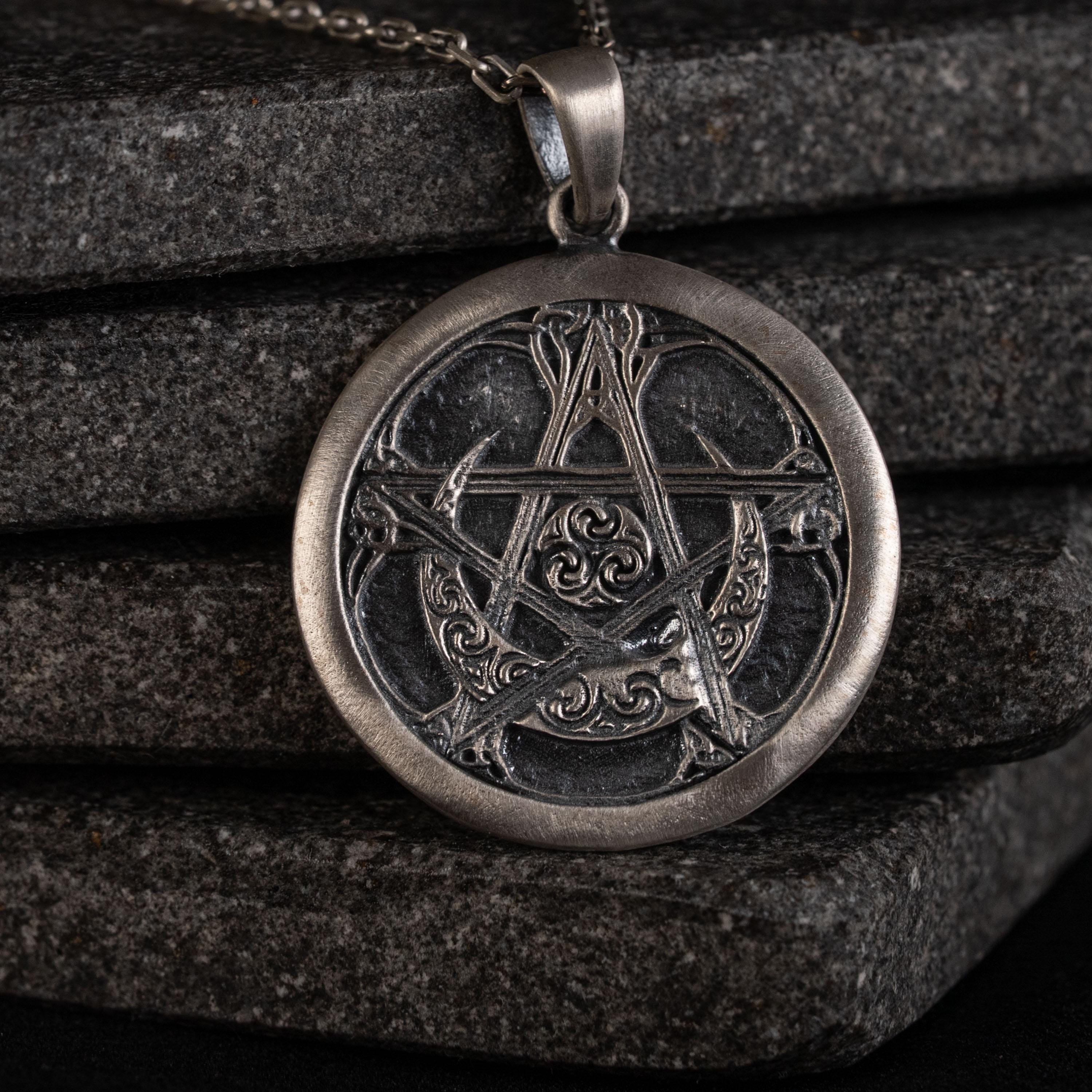 Pentagram Handcrafted Unisex 925 Sterling Silver Necklace