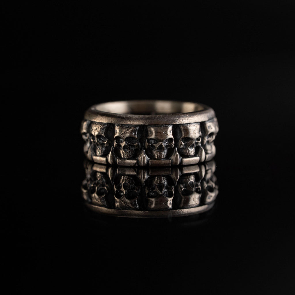 Grim Reaper & Skull 925 Sterling Silver Jewelry Set