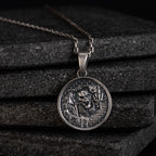 Skeleton 925 Sterling Silver Pendant Necklace