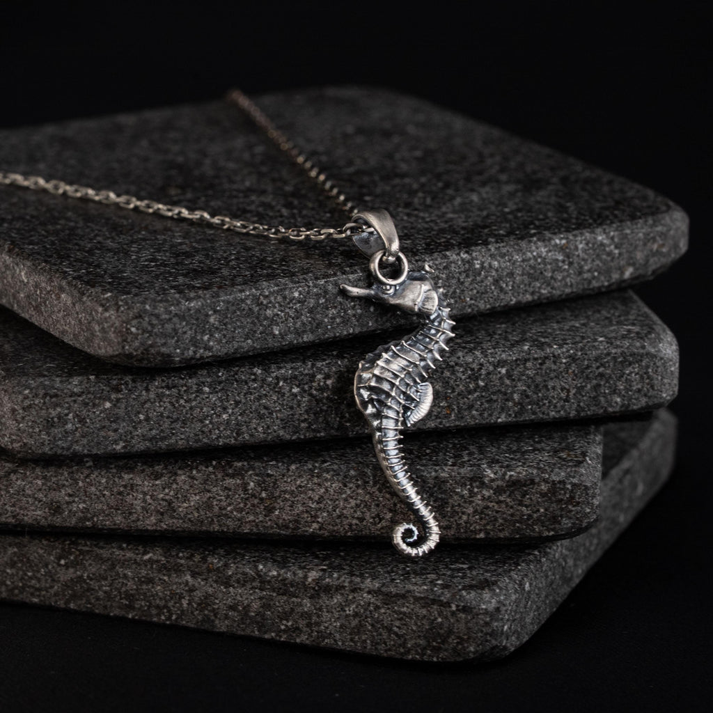 Seahorse 925 Sterling Silver Pendant Necklace