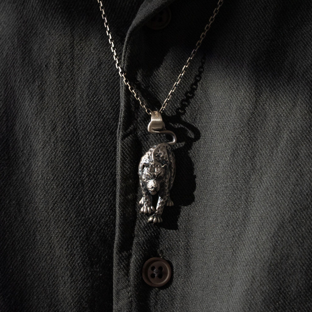 Leopard 925 Sterling Silver Pendant Necklace