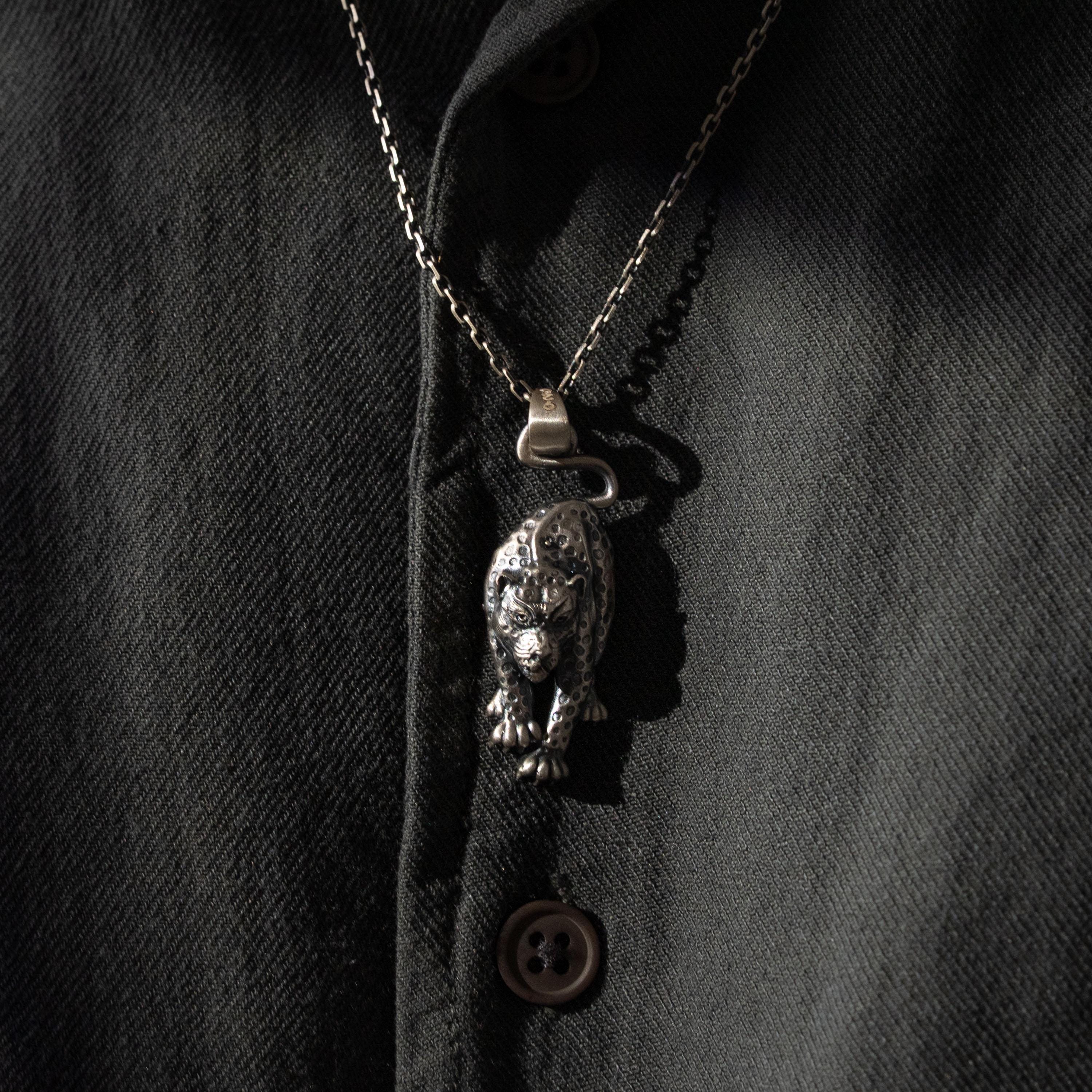 Leopard 925 Sterling Silver Pendant Necklace