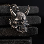Hannya Mask 925 Sterling Silver Necklace