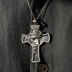 Jesus Cross 925 Sterling Silver Pendant Necklace