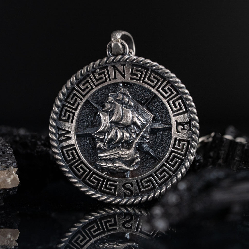 Ship 925 Sterling Silver Pendant