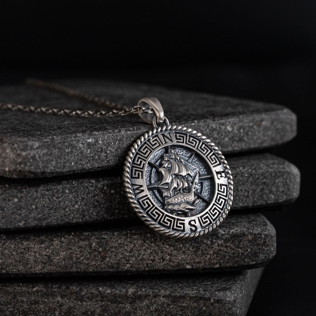 Ship 925 Sterling Silver Pendant