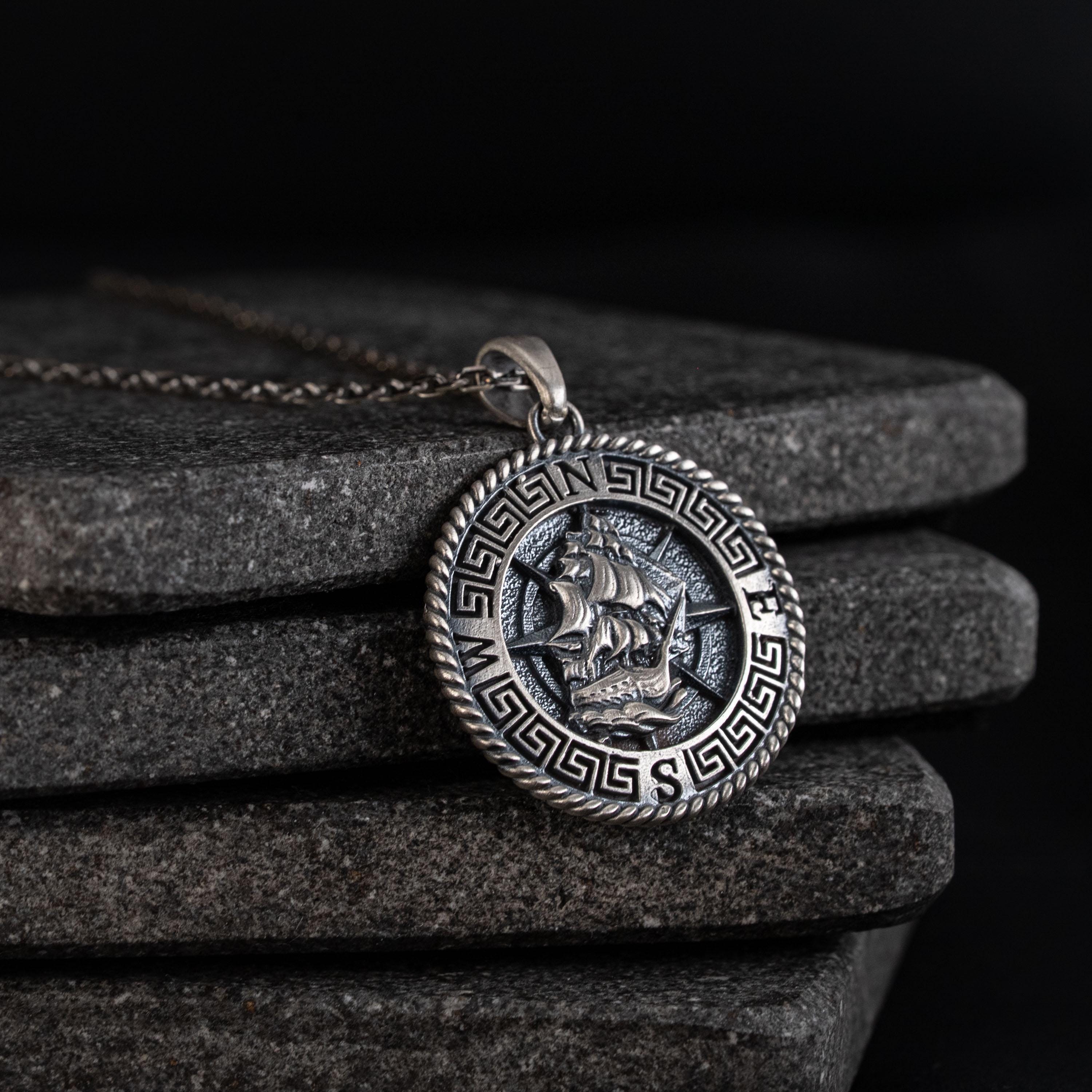 Ship 925 Sterling Silver Pendant