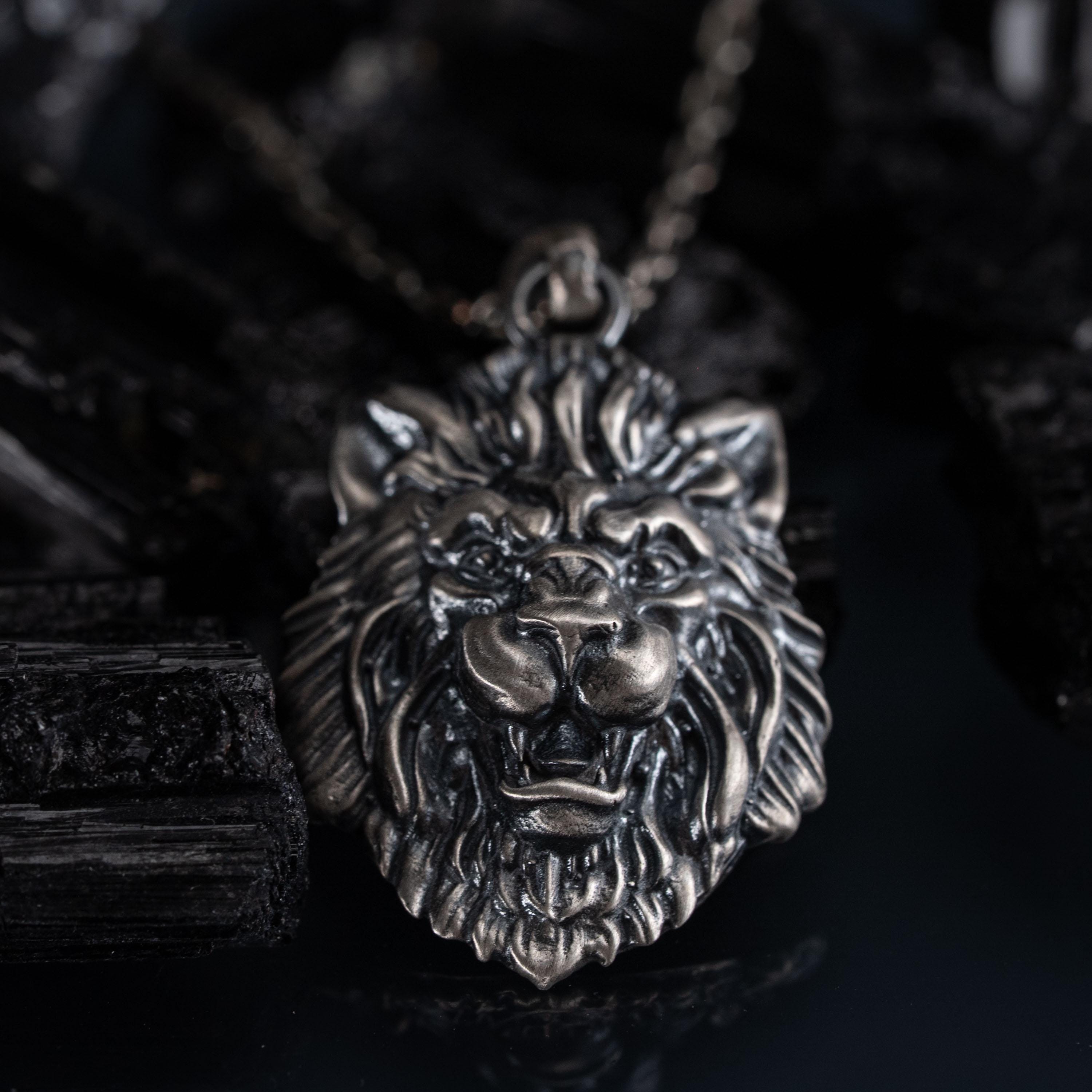 Lion Head 925 Sterling Silver Necklace