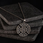 Celtic Knot Cross Handmade Sterling Silver Men Charm Necklace