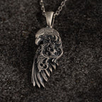 925 Sterling Silver Raven Pendant Necklace