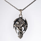 Dragon Cross 925 Sterling Silver Pendant Necklace