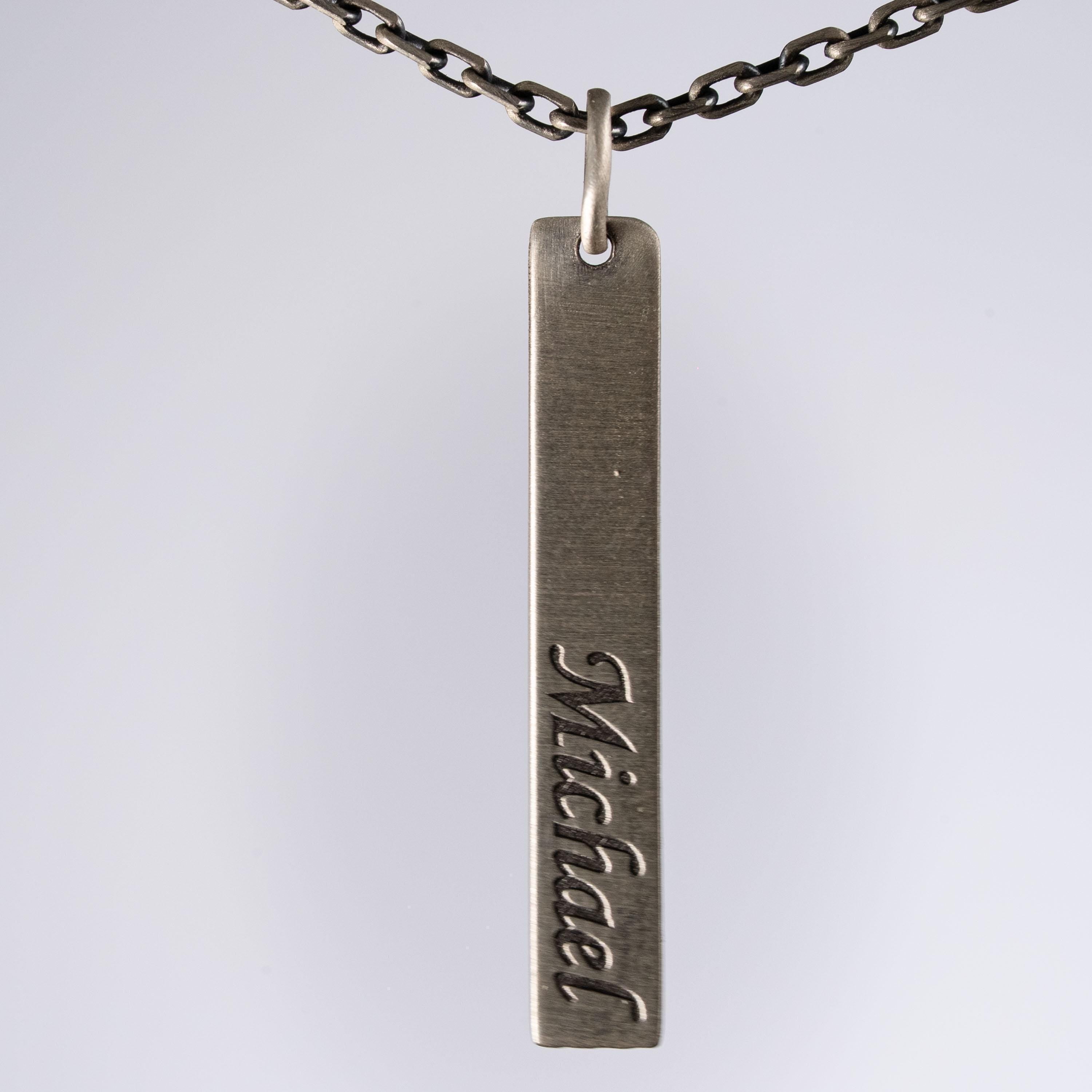 Personalized Name Bar Necklace