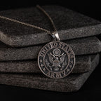 US Army 925 Sterling Silver Handmade Pendant Necklace