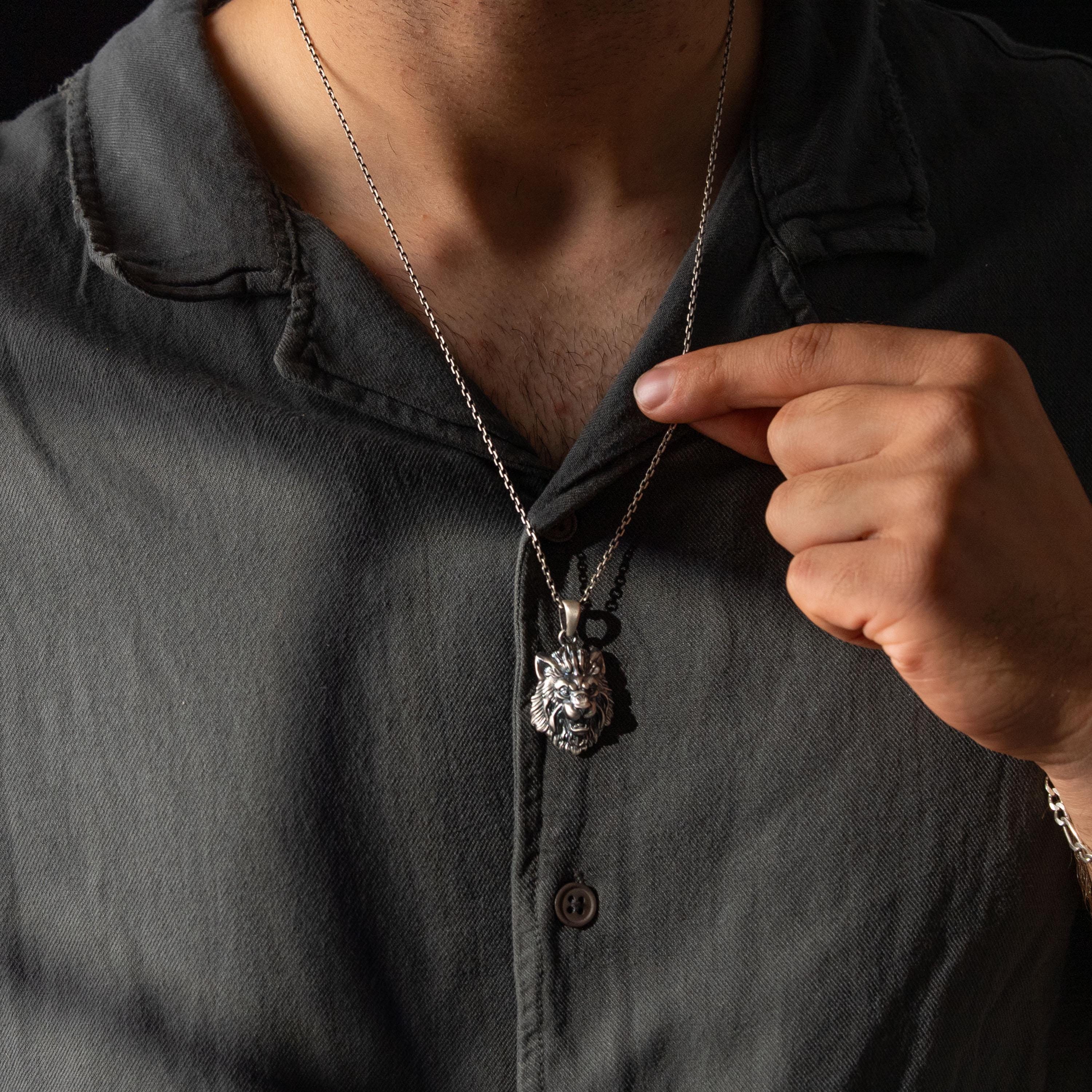 Lion Head 925 Sterling Silver Set