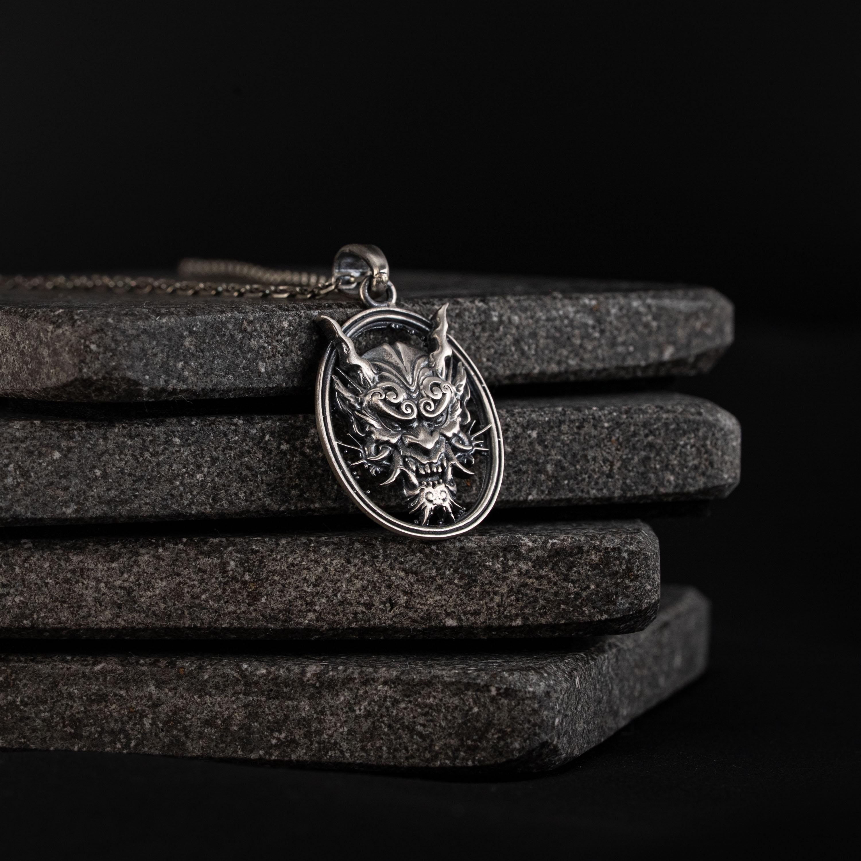 Hannya Mask 925 Sterling Silver  Pendant