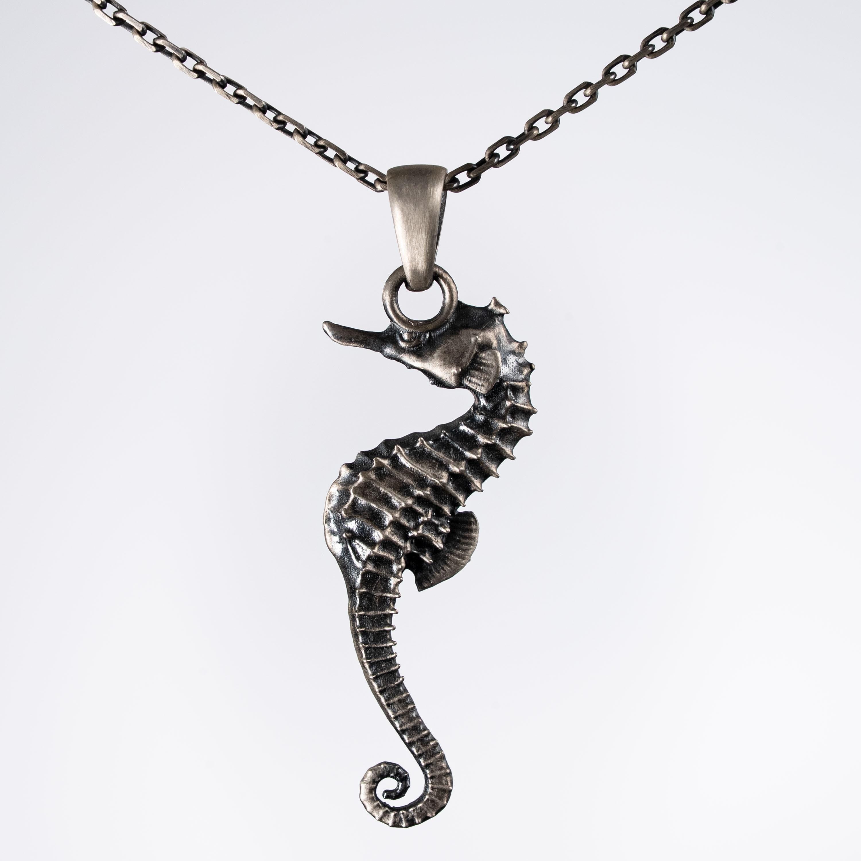 Seahorse 925 Sterling Silver Pendant Necklace