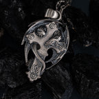 Dragon Cross 925 Sterling Silver Pendant Necklace