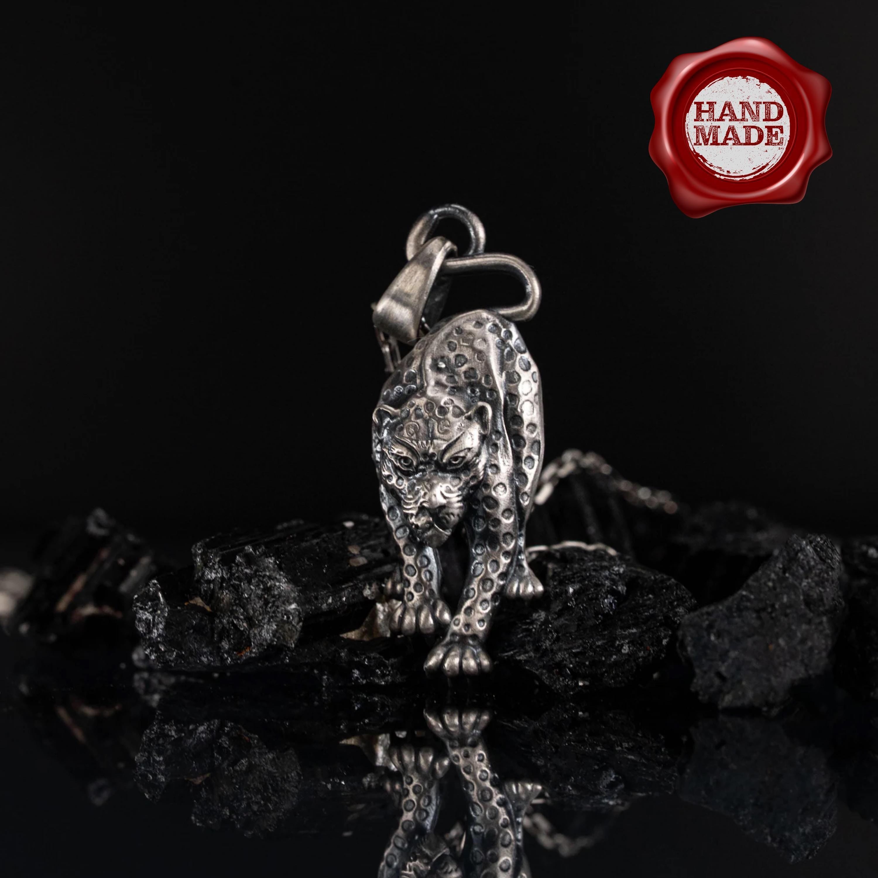 Leopard 925 Sterling Silver Pendant Necklace