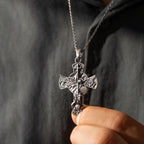 Archangel Michael 925 Sterling Silver Pendant - Saint Michael Cross Necklace