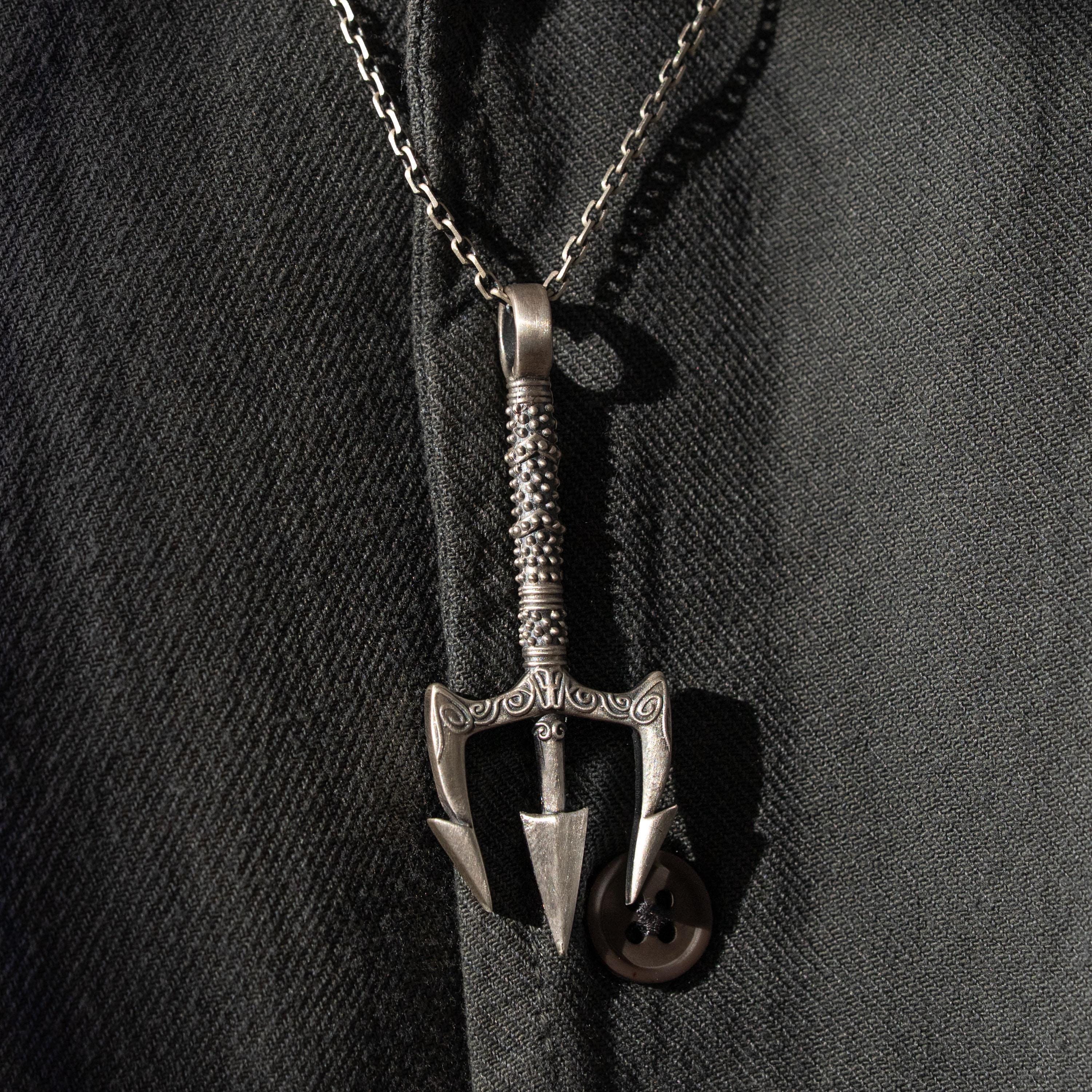 Poseidon Trident  925 Sterling Silver Pendant