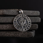 Custom 925 Sterling Silver US Army Pendant Necklace