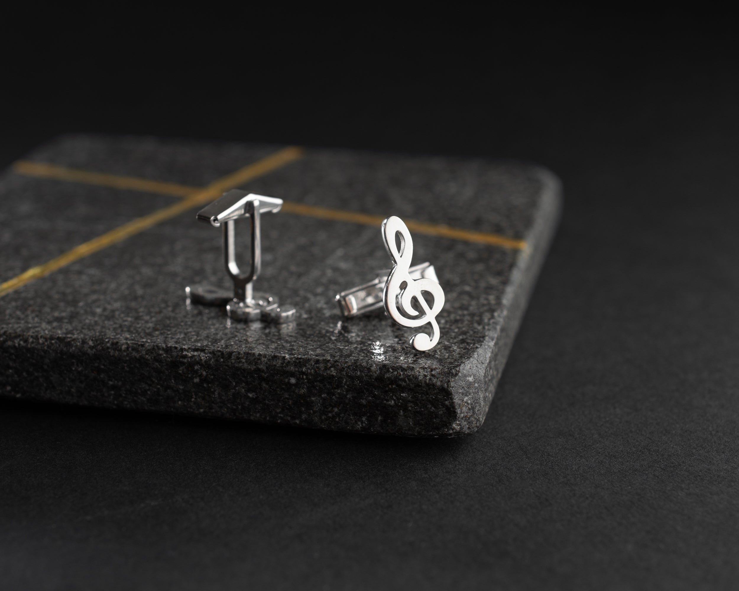 Treble Clef Cufflinks – Music Note Design
