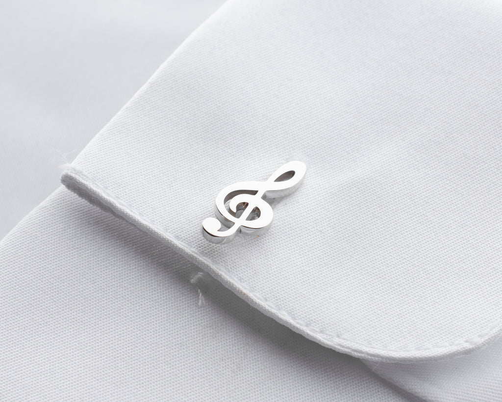 Treble Clef Cufflinks – Music Note Design