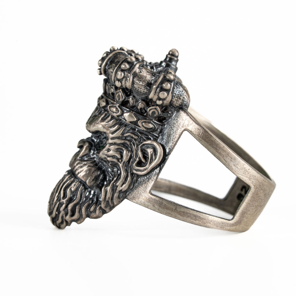 Gorilla Head 925 Sterling Silver Biker Ring