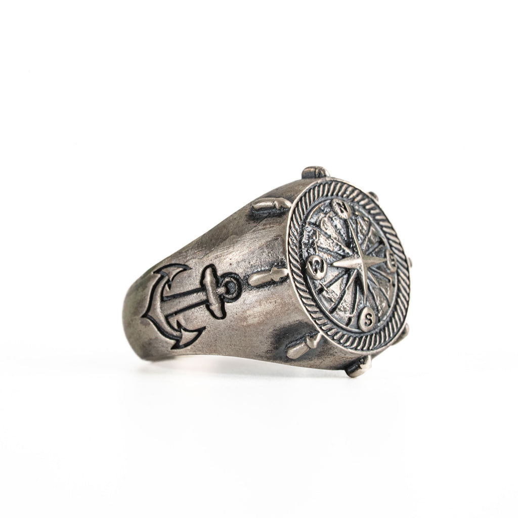 Compass Sterling Silver Ring