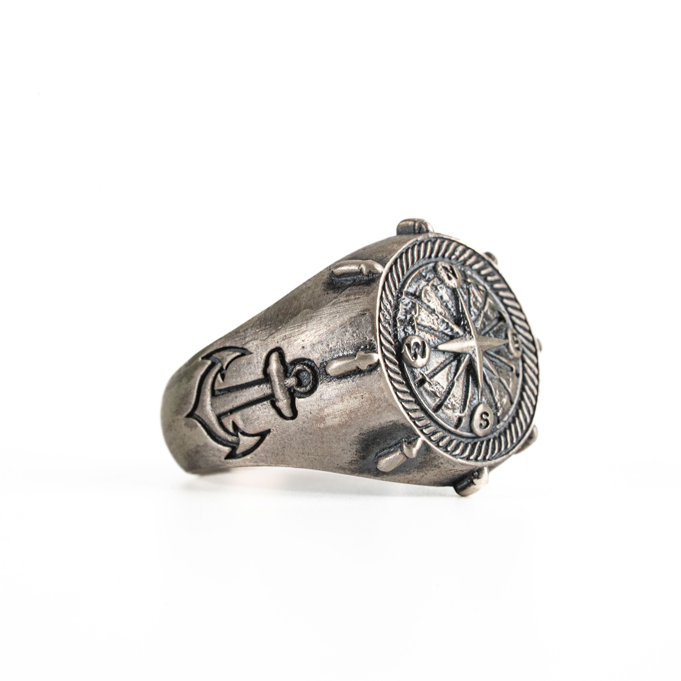 Compass Sterling Silver Ring