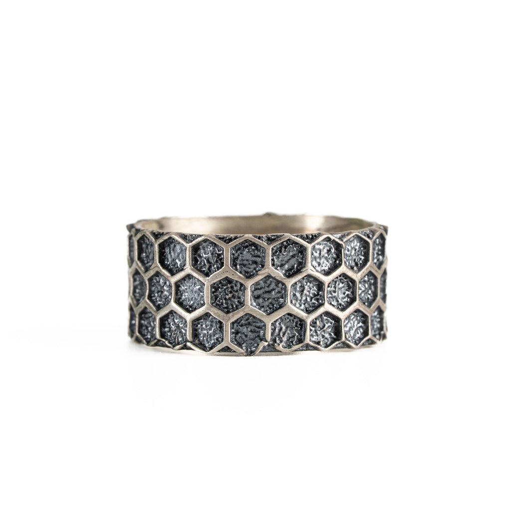 Honeycomb 925 Sterling Silver Ring