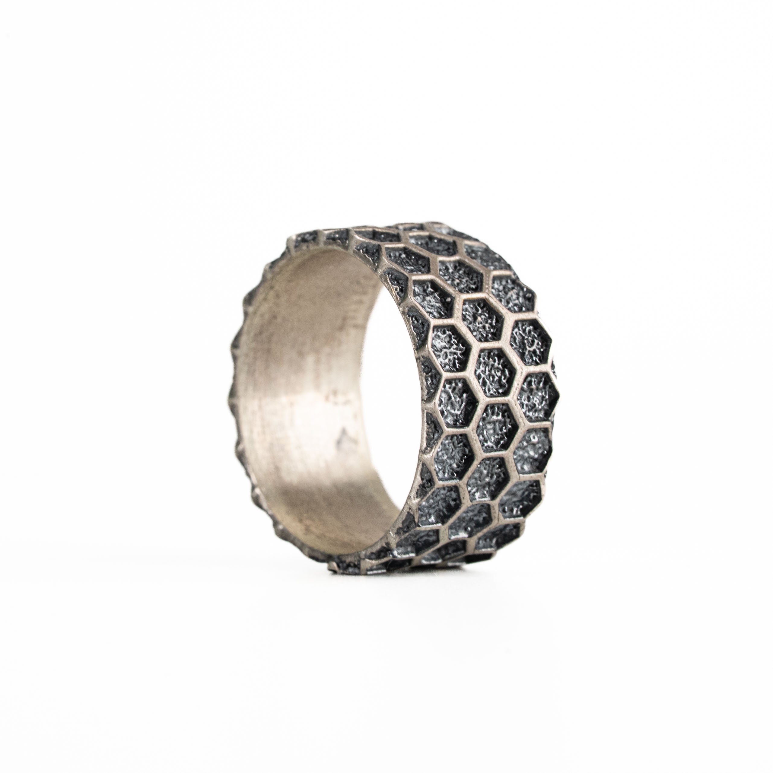 Honeycomb 925 Sterling Silver Ring