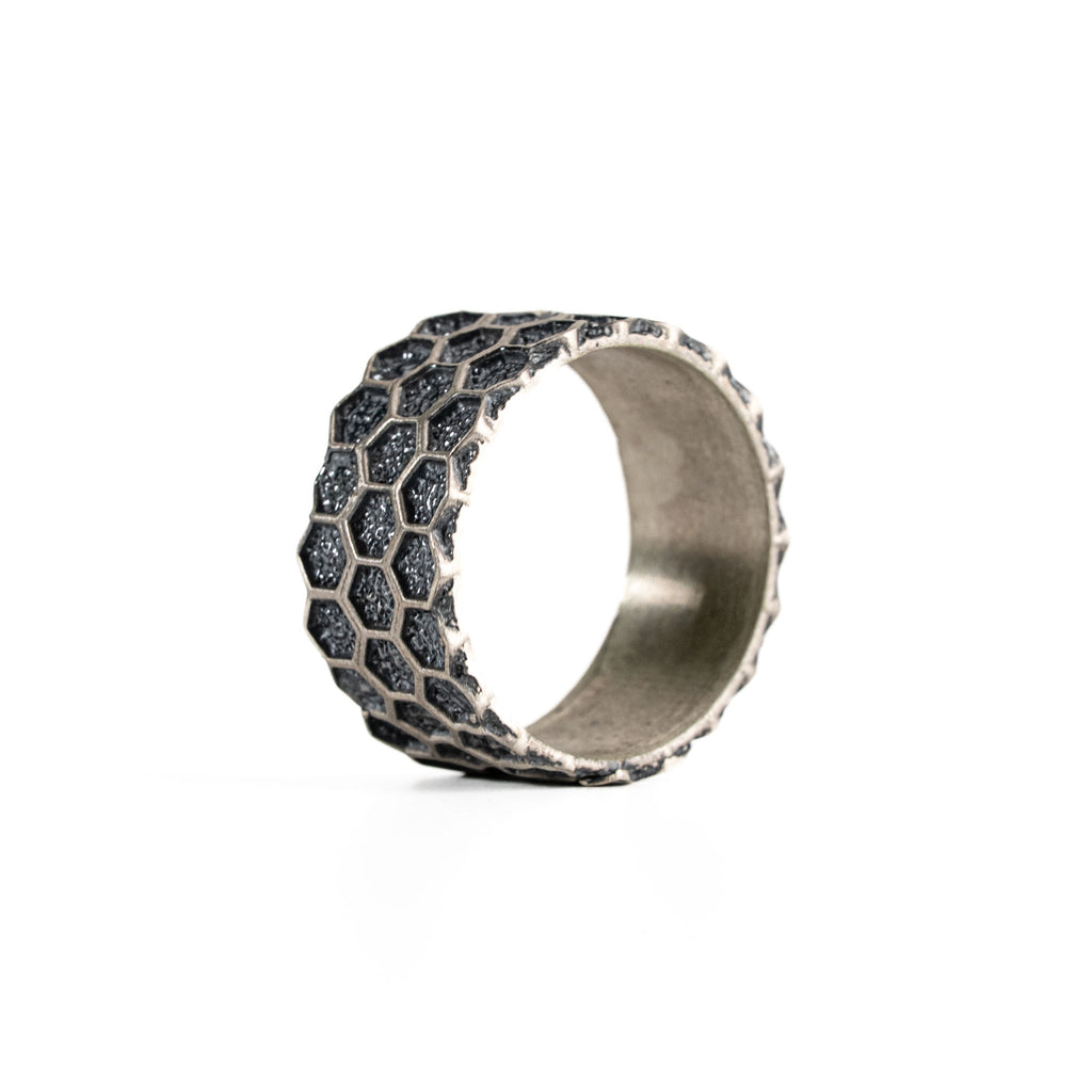 Honeycomb 925 Sterling Silver Ring