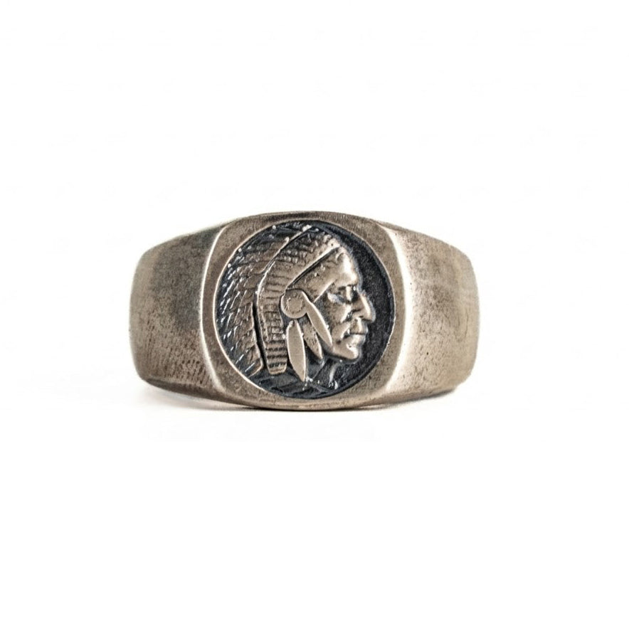 Indian Chief Sterling Silver Ring for Men