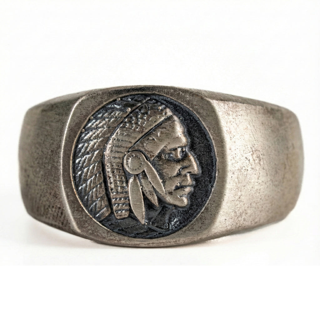 Indian Chief Sterling Silver Ring for Men