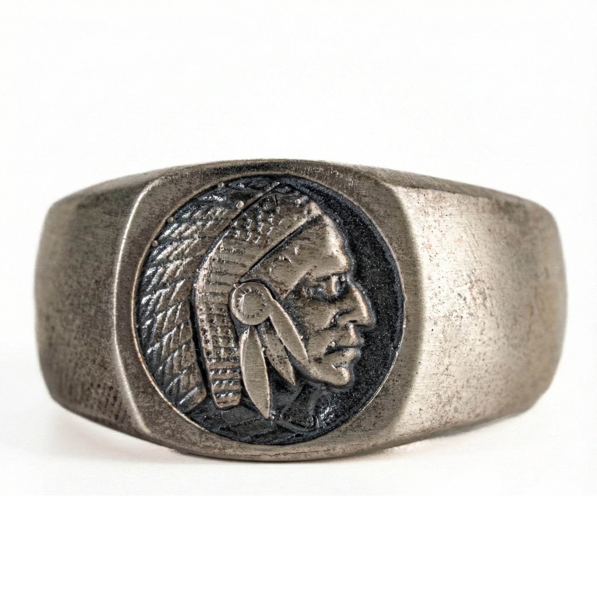 Indian Chief Sterling Silver Ring for Men