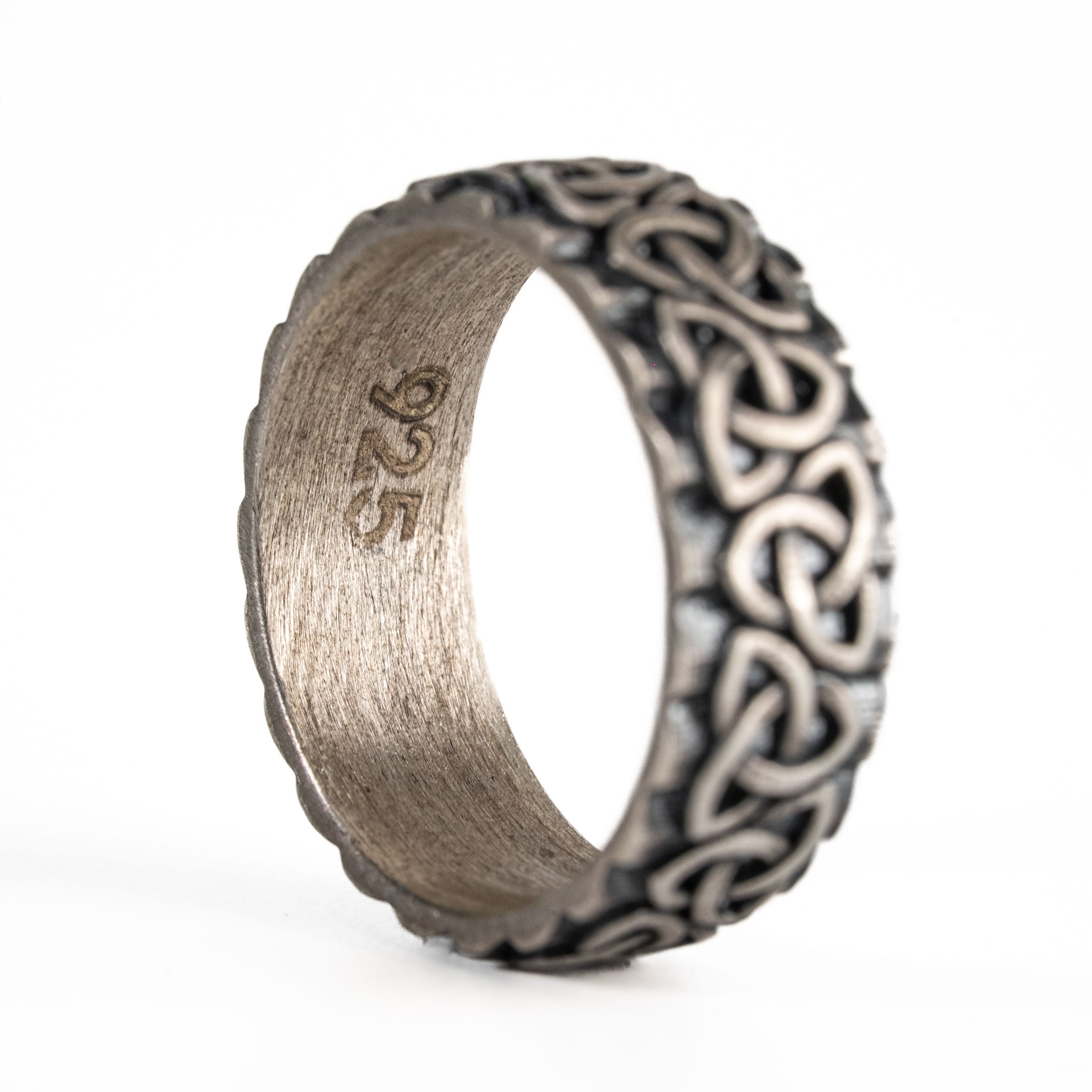 Personalized Viking Celtic Knot 925 Sterling Silver Ring